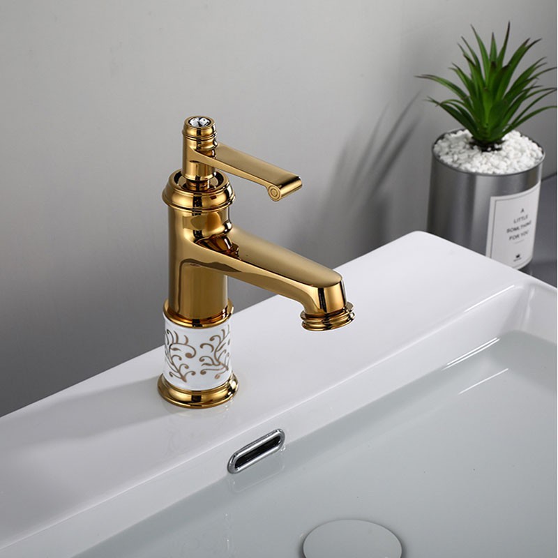 Vòi rửa lavabo nóng lạnh đồng nghệ thuật - vòi rửa mặt, vòi lavabo nóng lạnh bảo hành 3 năm .