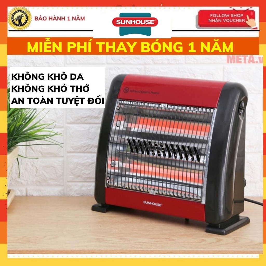 Quạt sưởi sunhouse, quạt sưởi ấm hồng ngoại cho bé 2,3 bóng an toàn tuyệt đối