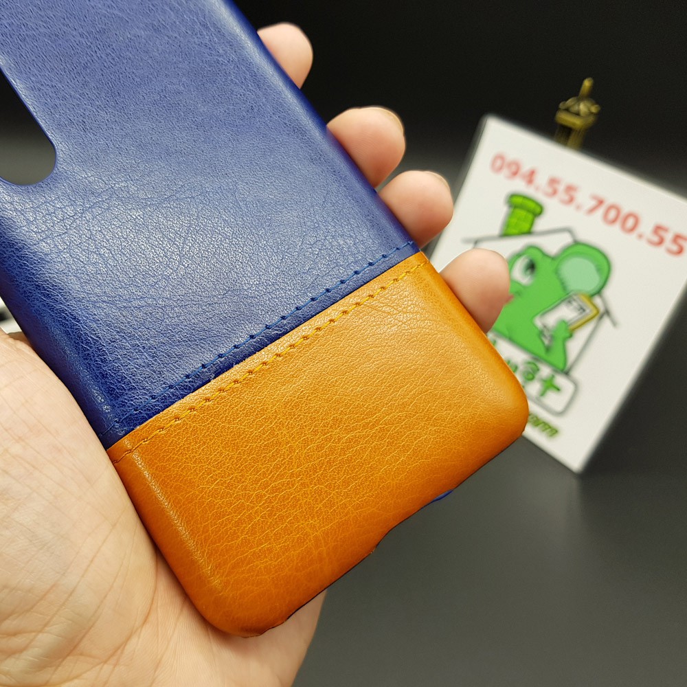 [Cao Cấp] Ốp Lưng Xiaomi Mi 10/ 10 Pro Da PU Phối 2 Màu Sọc Chỉ