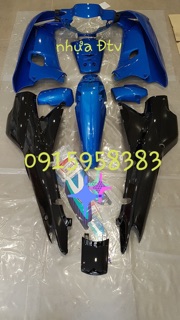 Bộ vỏ nhựa Wave anpha xanh đen