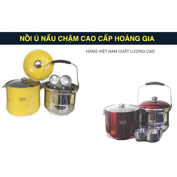 Nồi ủ giữ nhiệt chân không đa năng inox SU304 7 Lít -Hoàng Gia