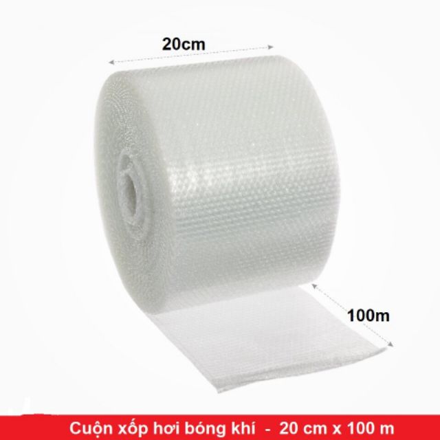 Cuộn bóng khí, xốp hơi, xốp nổ kt: 20cm x 100m