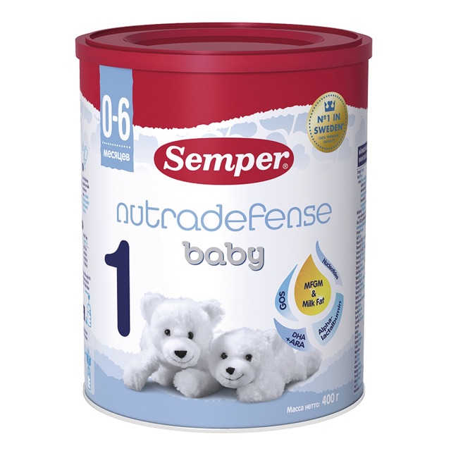 Sữa bột Semper số 1 hộp 400g của Nga