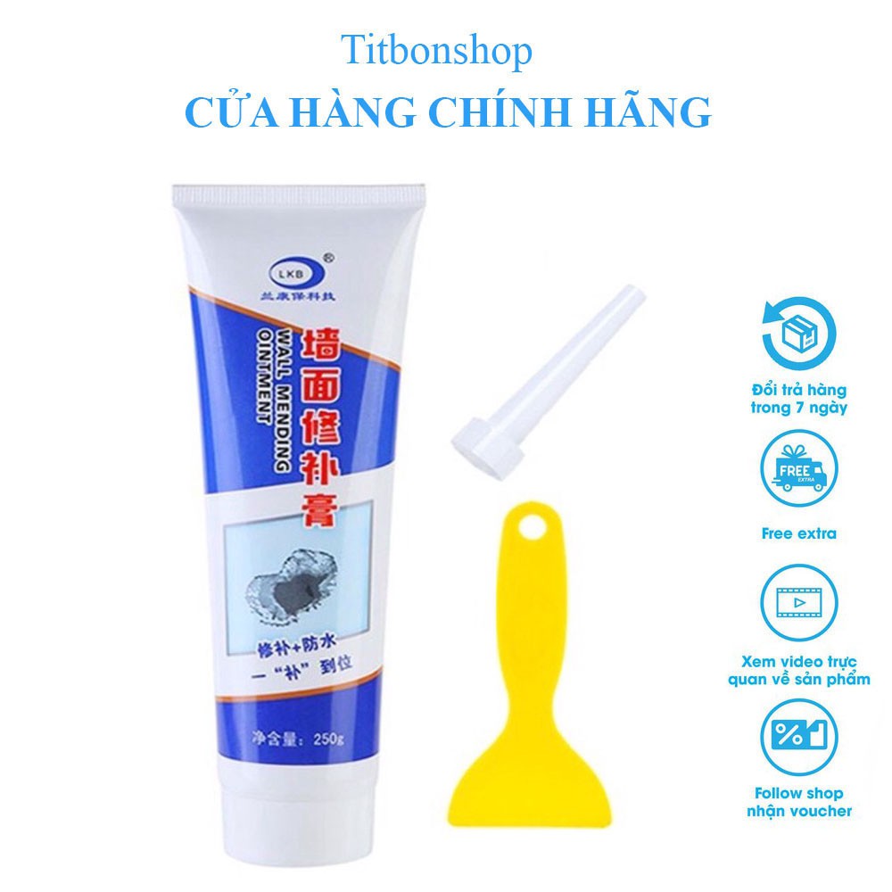 Keo vá tường chống thấm TBS chất keo bám tốt trên bề mặt tường che vết nứt mang lại vẻ đẹp ban đầu cho ngôi nhà của bạn