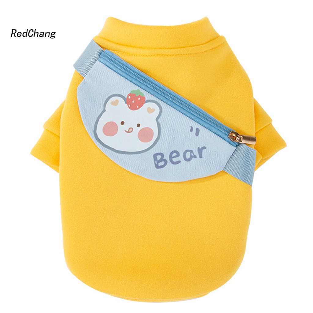 Áo chui đầu mềm mại in họa tiết gấu dễ thương thời trang xuân thu cho cún cưng