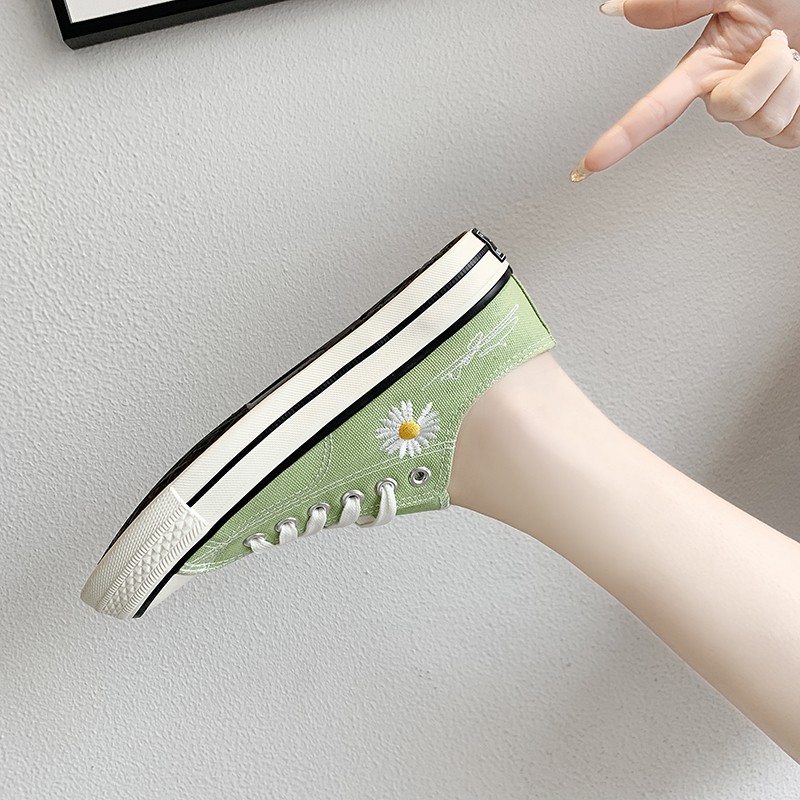 [INS HOT] [INS HOT]Giày thể thao nữ canvas kiểu,💥Classic thêu hoa cúc nhí💥（2218） | BigBuy360 - bigbuy360.vn