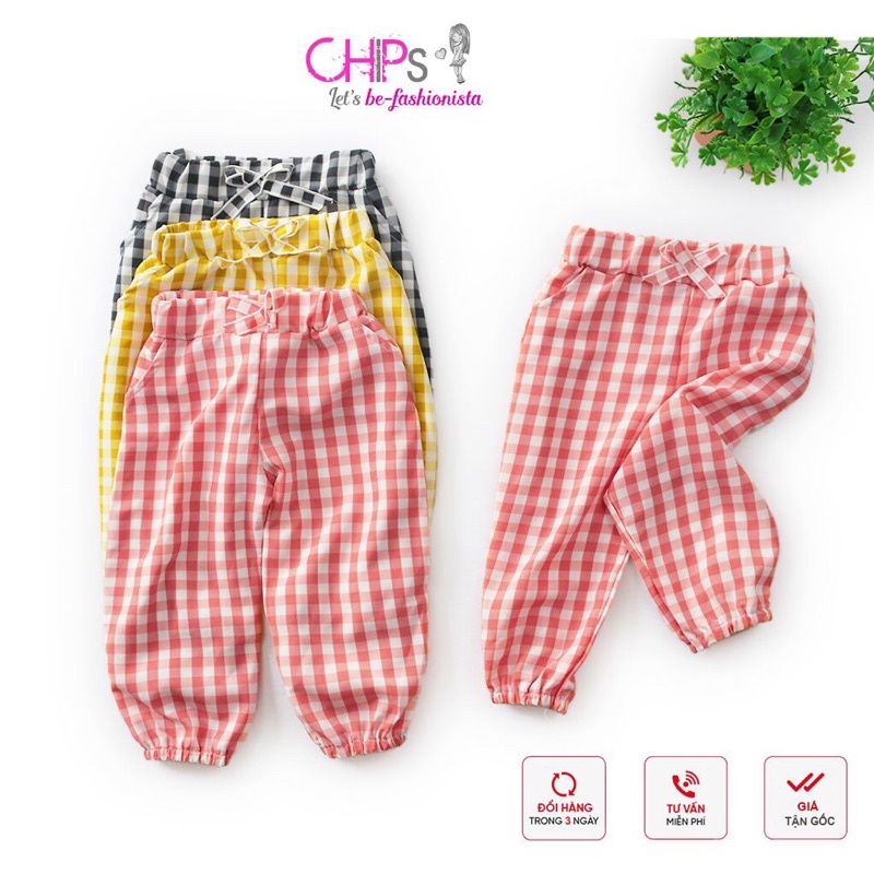 Quần Bom Chống Muỗi Kẻ caro Cho Bé gái