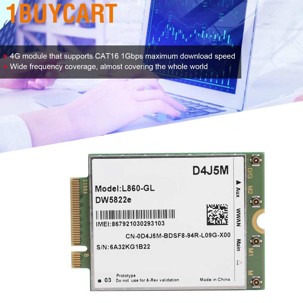 Thẻ kết nối mạng mô đun wifi không dây CAT16 4G thích hợp cho Laptop Dell Inspiron 7490 CHU