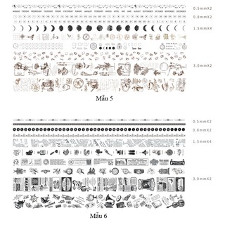 Washi tape set 10 cuộn VINTAGE