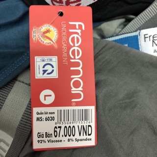 Quần lót Freeman tem giá 67k