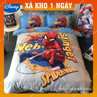 [ Hàng nhập cao cấp ] Bộ ga gối cotton hoạt hình Disney người nhện bắn tơ