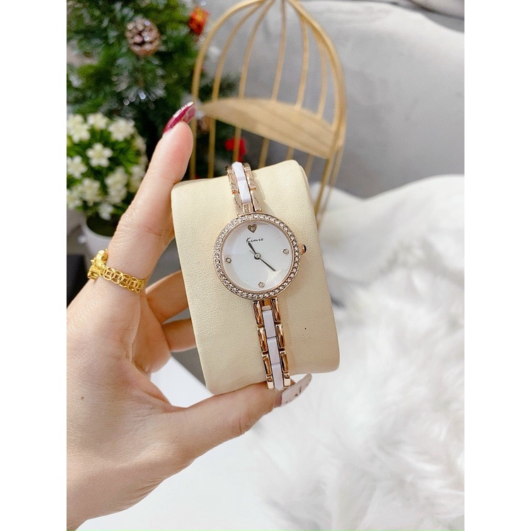 Đồng hồ nữ Kimio dạng lắc tay thanh lịch, nữ tính, full box mẫu mới nhất 2022
