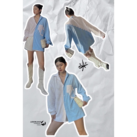 Áo sơ mi unisex AZIER chất vải đặc biệt - Hàng thiết kế chính hãng