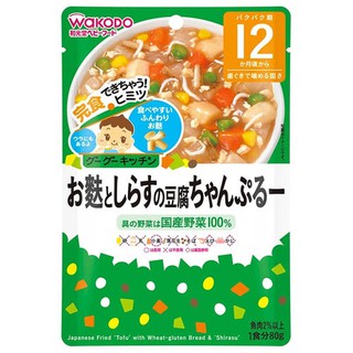Cháo Wakodo vị cá cơm, đậu hũ 80g (12 tháng)