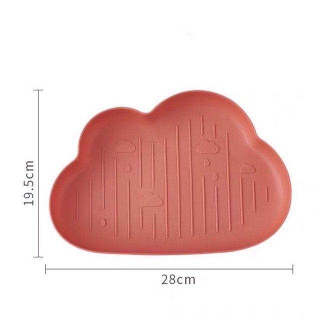 Khay Ăn Dặm Hình Đám Mây Cho Bé Đựng Bát Đũa Đồ Dùng Ăn Dặm Cho Bé