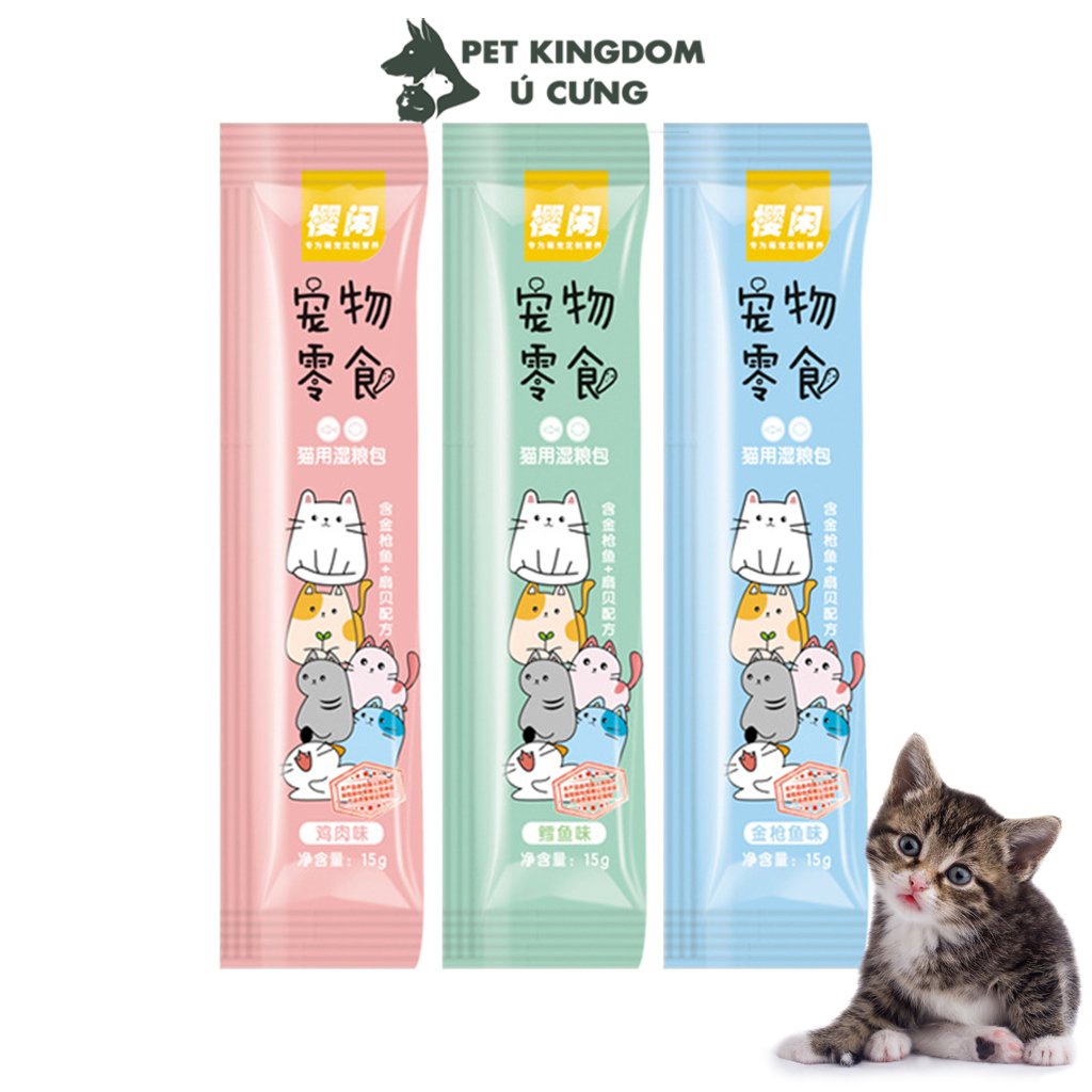 Súp Thưởng Cho Mèo Shizuka, Cat Food, Like Fish, Pet Snack 15g