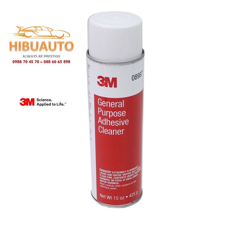Dung Dịch Tẩy Keo, Nhựa Đường, Decal, Nhãn Dán 3M General Adhesive Cleaner 08987 | HIBUAUTO