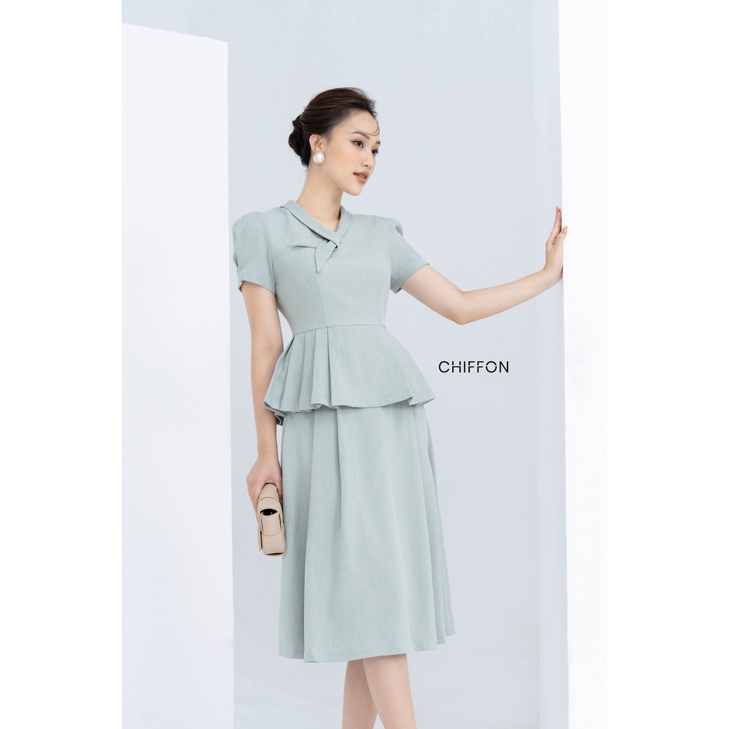 Chân váy dáng xòe cao cấp xếp ly cạp thiết kế by Chiffon