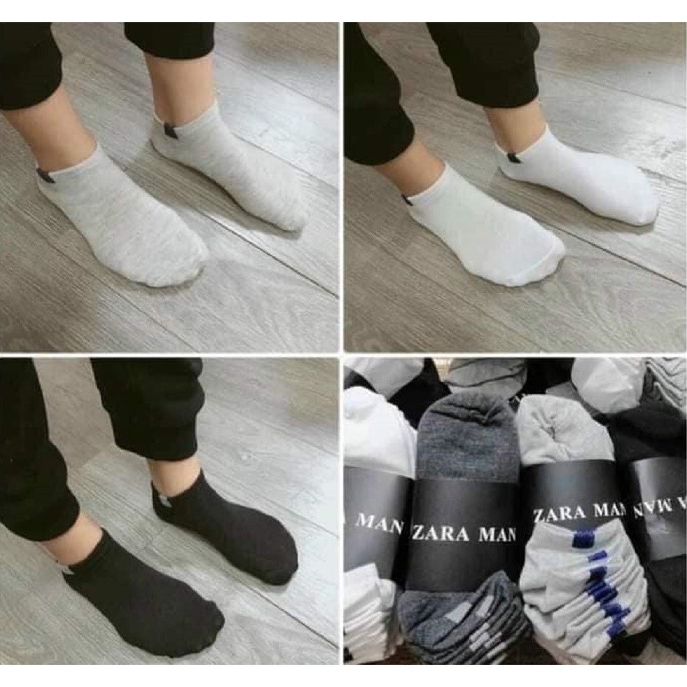 Lố 10 đôi tất nam Zara Men cổ ngắn