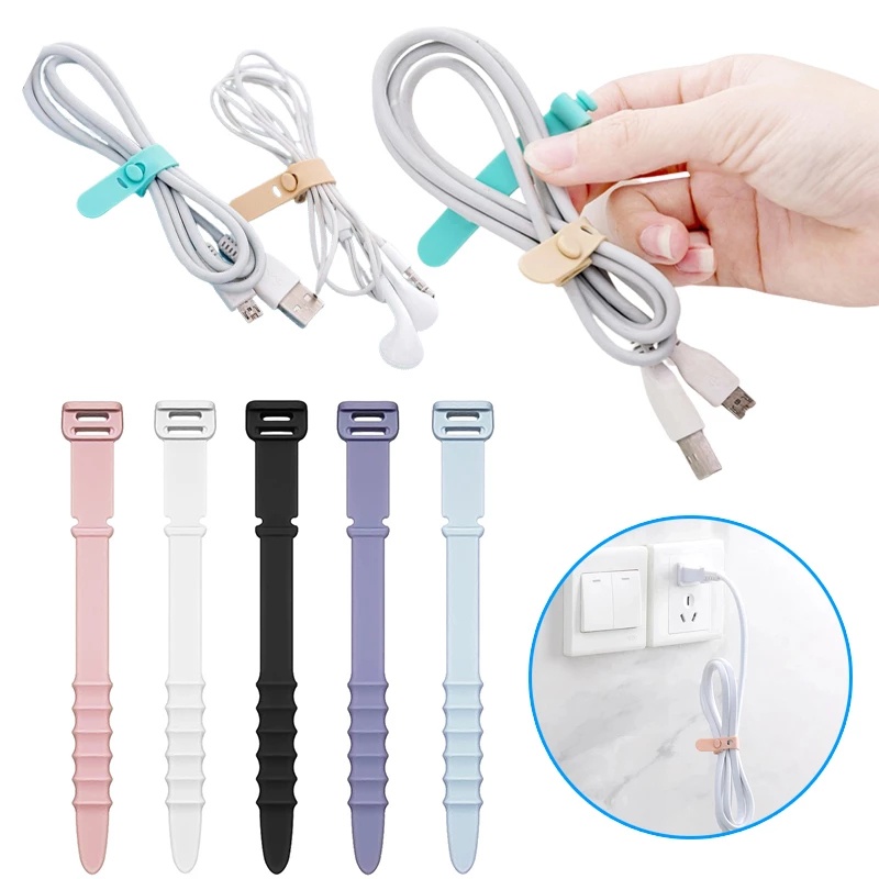 5 Phụ Kiện Quấn Dây Cáp Bằng Silicon Tiện Dụng Và Bền