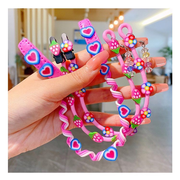 Băng Đô Xoắn Ốc Nhiều Màu Sắc Thời Trang Dành Cho Bé Gái