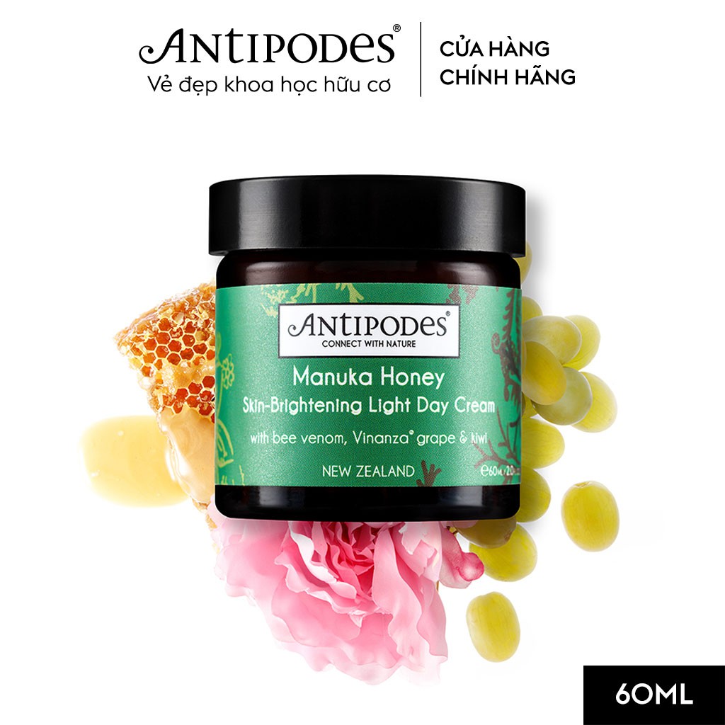 Kem Dưỡng Sáng Da Ban Ngày Antipodes Manuka Honey Skin-Brightening Light Day Cream 60ml