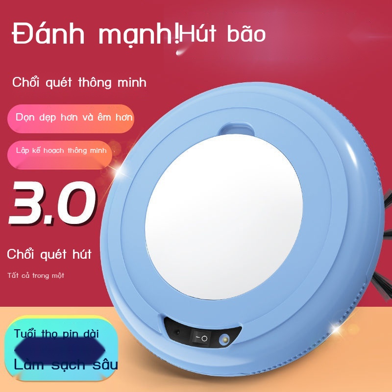 ○Robot quét nhà hoàn toàn tự động lau ướt và khô máy hút bụi thông minh im lặng ba trong một dành cho gia đình lười biến