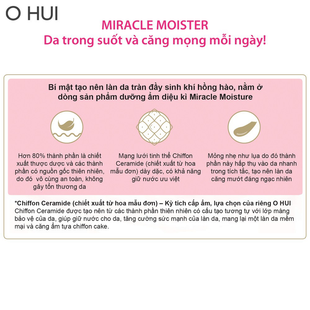 [HB Gift] Bộ 2 sữa rửa mặt dưỡng ẩm OHUI Miracle Moisture Cleansing Foam 40ml-Gimmick