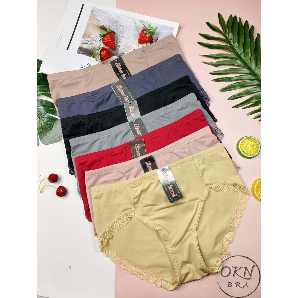 Quần lót Sisterhood 472 ống rộng viền ren lưng cao hàng nhập khẩu Thái Lan
