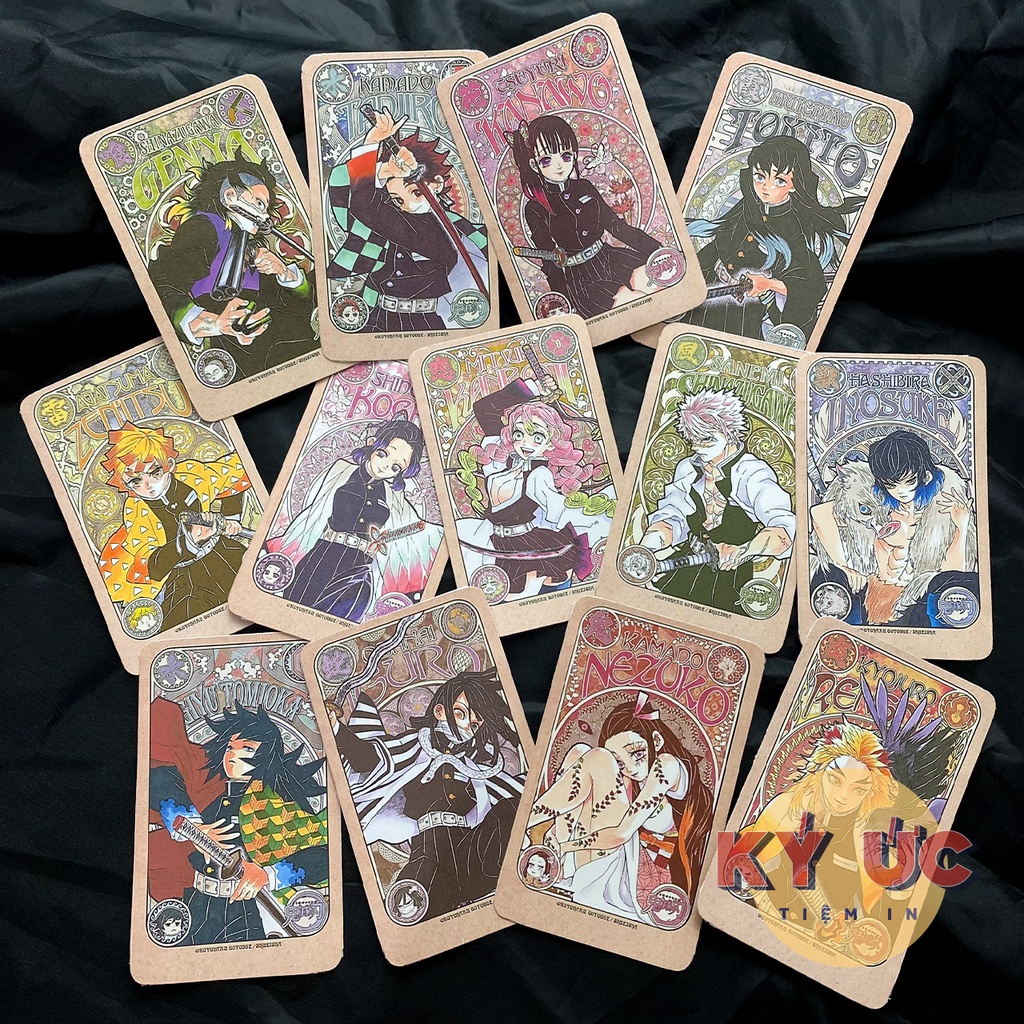 Combo 13 Card bo góc anime Kimetsu no yaiba