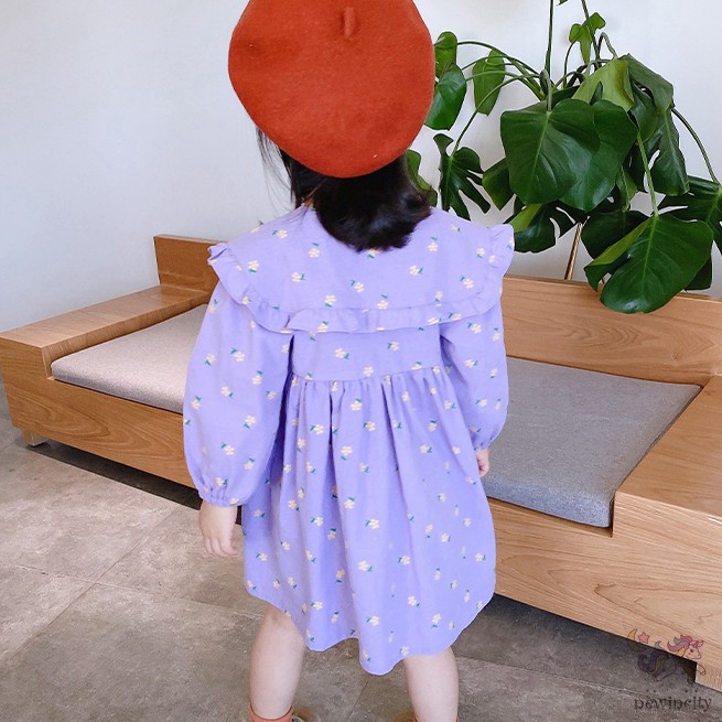 Đầm Công Chúa In Hoa Thời Trang Cho Bé Gái