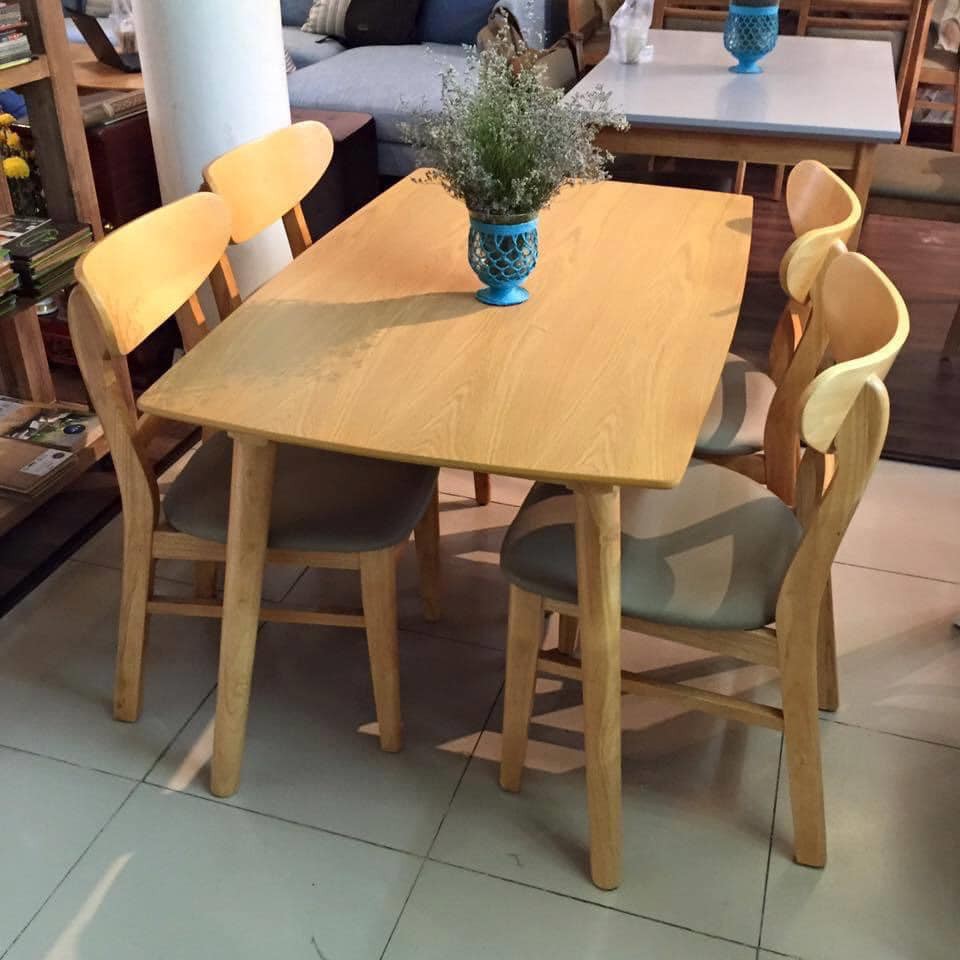 Bàn Ăn Bàn Cafe Bằng Gỗ Mango Dài 1m6 ( Chỉ Có Bàn )