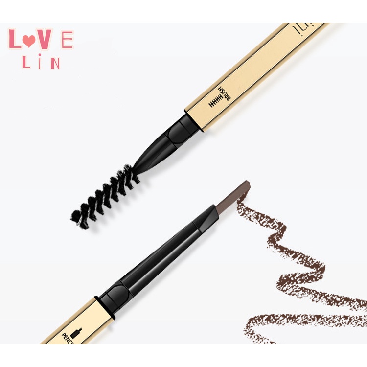 【lovelin】Bút Chì Kẻ Lông Mày Hai Đầu Tam Giác Siêu Mịn Màu Vàng Nhỏ