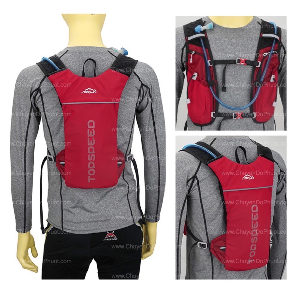 Balô Túi Nước Chạy Bộ Outdoor Local Lion Topspeed Vest Running Trail 5L