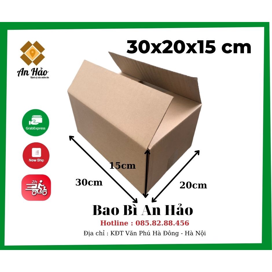 BỘ 20 HỘP 30x20x15cm HỘP CARTON,THÙNG GIẤY AN HẢO 3 LỚP SIÊU CỨNG ĐÓNG GÓI HÀNG HÓA ĐA NĂNG