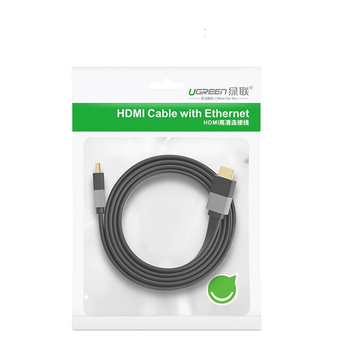 Cáp HDMI dẹt 1.4 thuần đồng, dài từ 1.5-10m UGREEN HD120 - Hàng phân phối chính hãng - Bảo hành 18 tháng