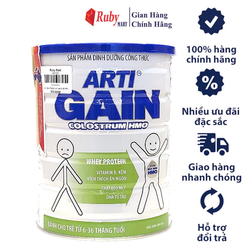 Sữa Bột Arti Gain 900g - Tăng cân hiệu quả cho trẻ gầy Dễ Uống