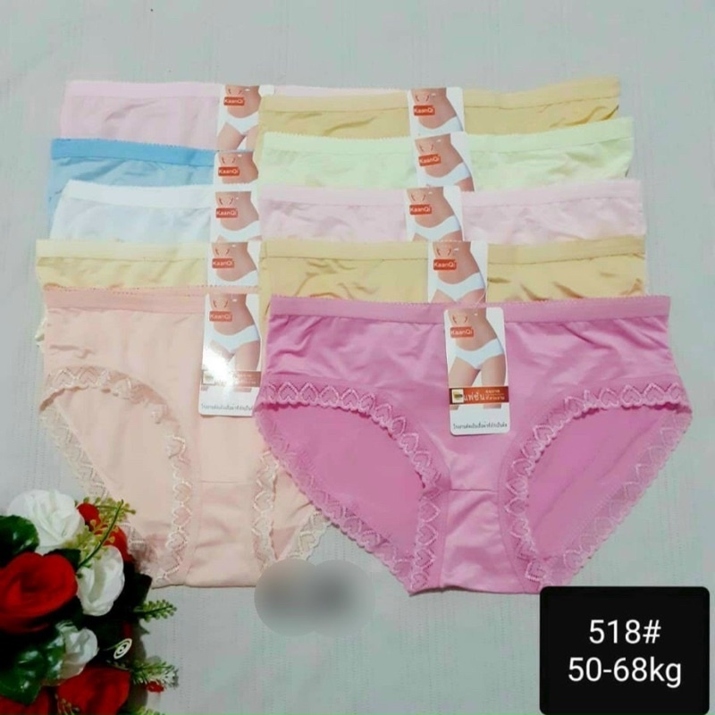 Combo 10 quần lót thun lạnh Thái viền ren cỡ to