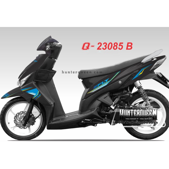 Tem Click 110. Fly, xanh vàng. Thay đổi màu sắc và chi tiết theo yêu cầu. Sắc nét, bền màu, độ bền cao