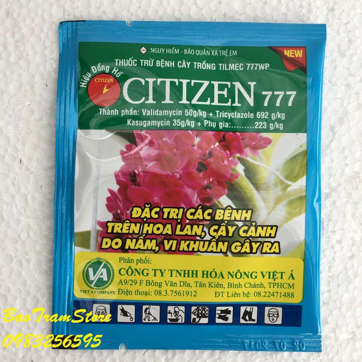 [SIEURE] Chế phẩm trừ nấm bệnh cho hoa lan, cây cảnh Citizen 777 gói 7 gram hàng đẹp, phân phối chuyên nghiệp.