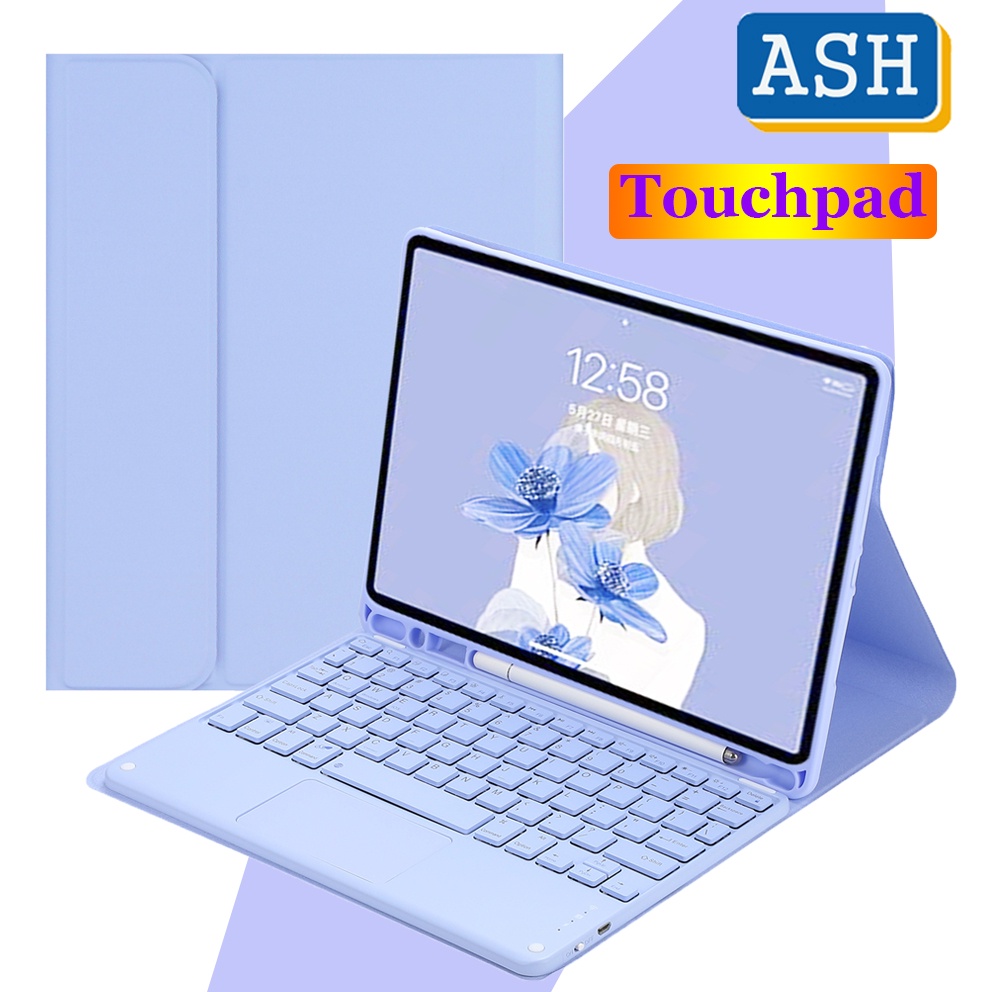 Bao Da Máy Tính Bảng Nắp Lật Có Bàn Phím Không Dây Cho Samsung Tab S8+ S7 Plus S7 FE Samsung Tab A8 10.5 A7 S6Lite
