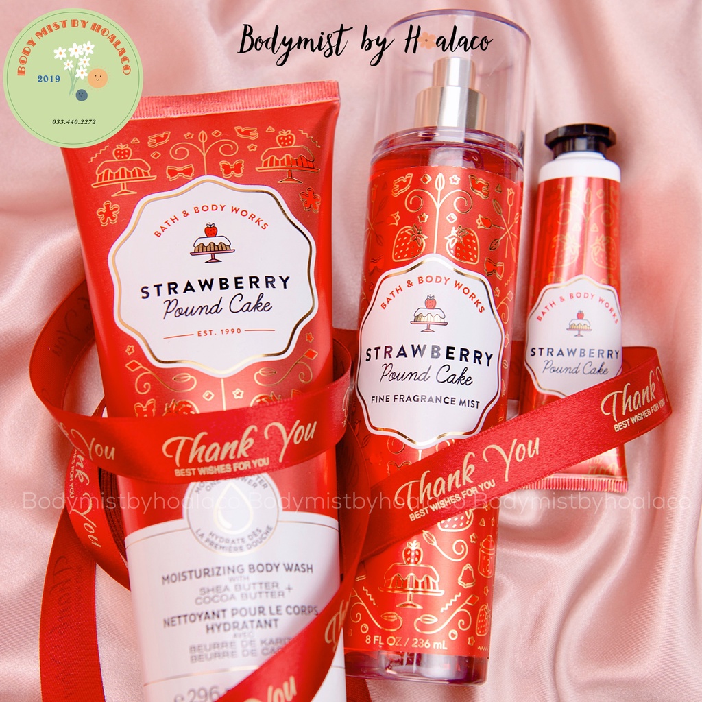 BODY MIST Xịt thơm toàn thân STRAWBERRY POUND CAKE