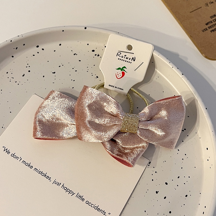 Set 2 dây buộc tóc co giãn thắt nơ đơn giản cho nữ