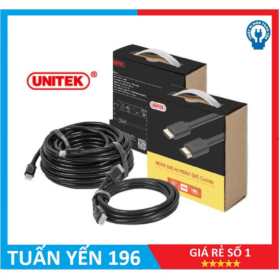 Dây cáp HDMI UNITEK Ultra 4K  1.5M-3M- 5M - 10M - 15M- 20M - 30M -50M HÀNG CHÍNH HÃNG