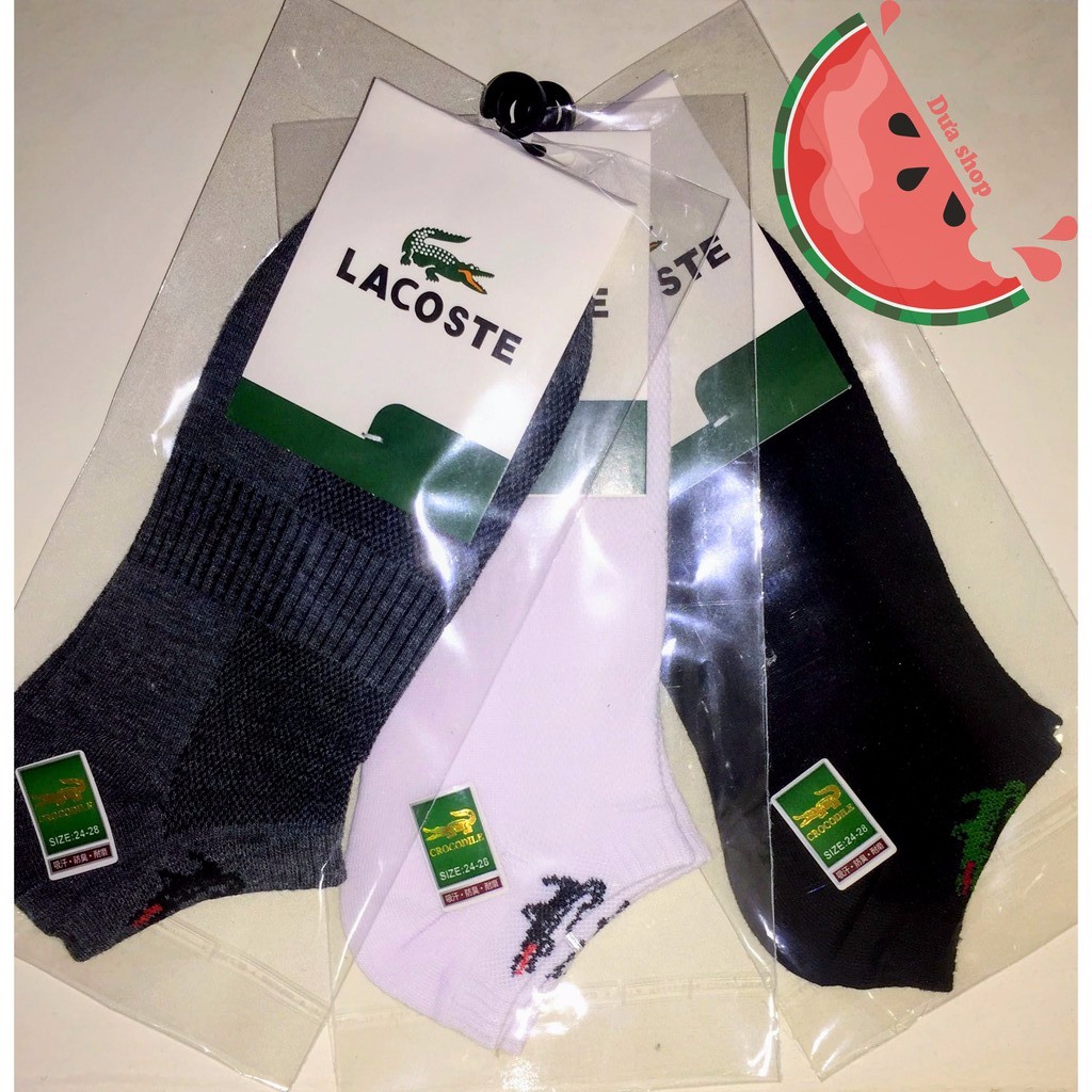 Lố 10 đôi Tất LACOSTE cổ ngắn