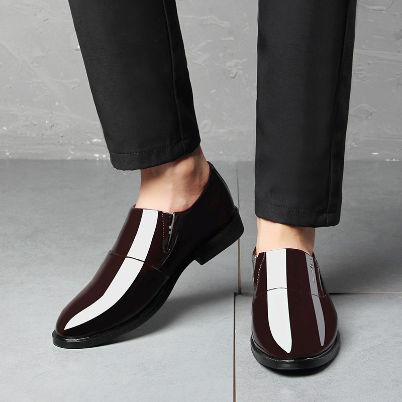 Giày da sáng bóng thời trang thanh lịch cho nam