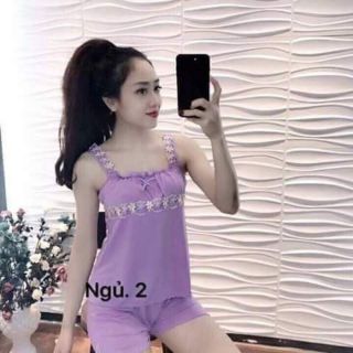 Đồ ngủ thun lạnh phoi ren