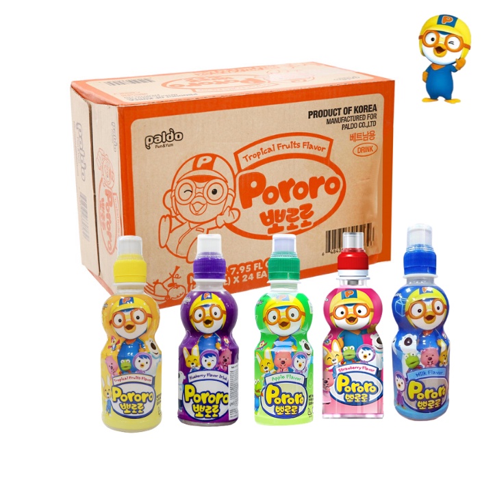 Nước trái cây Paldo Pororo Hàn Quốc 235ml/chai
