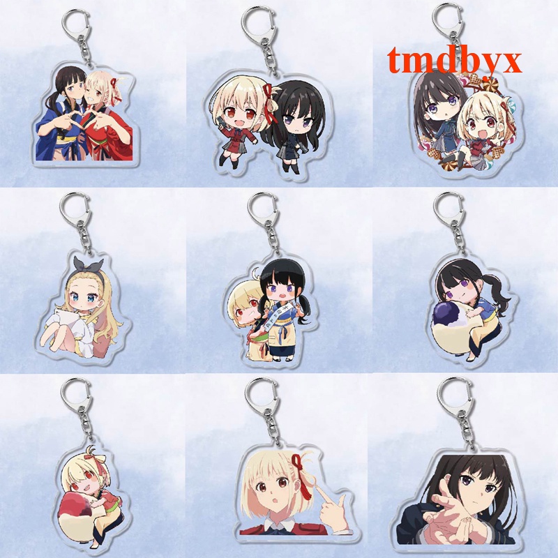Tmdbyx Móc Chìa Khóa Acrylic Hình Lycoris Recoil Anime Nishikigi Chisato Takina Inoue Mizuki Nakahara Dễ Thương