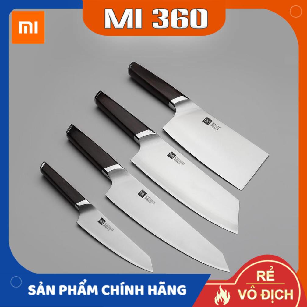 Bộ Dao Làm Bếp 6 Món Xiaomi HUOHOU Bằng Thép Không Gỉ - Gồm 4 dao, 1 kéo, 1 giá đỡ dao - Mi 360